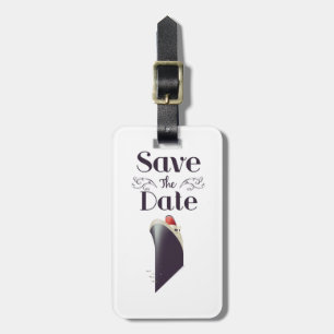 Étiquette À Bagage Enregistrer l'invitation nautique Vintage de date