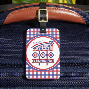 Étiquette À Bagage Enseigne à Marquee Rétro USA 250e Anniversaire 177