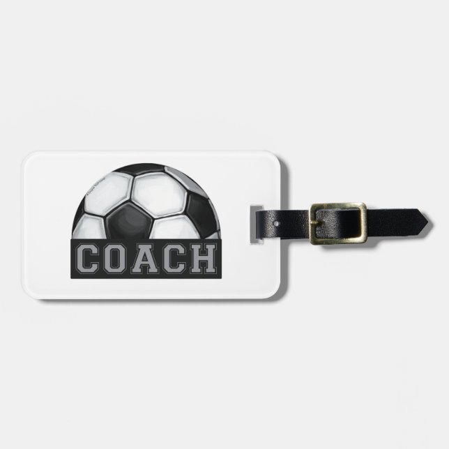 Étiquette À Bagage Entraîneur du football (Devant horizontal)