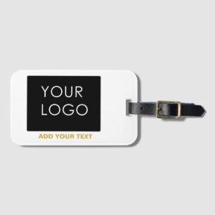 Étiquette À Bagage Entreprise personnalisable Ajouter un logo Blanc m