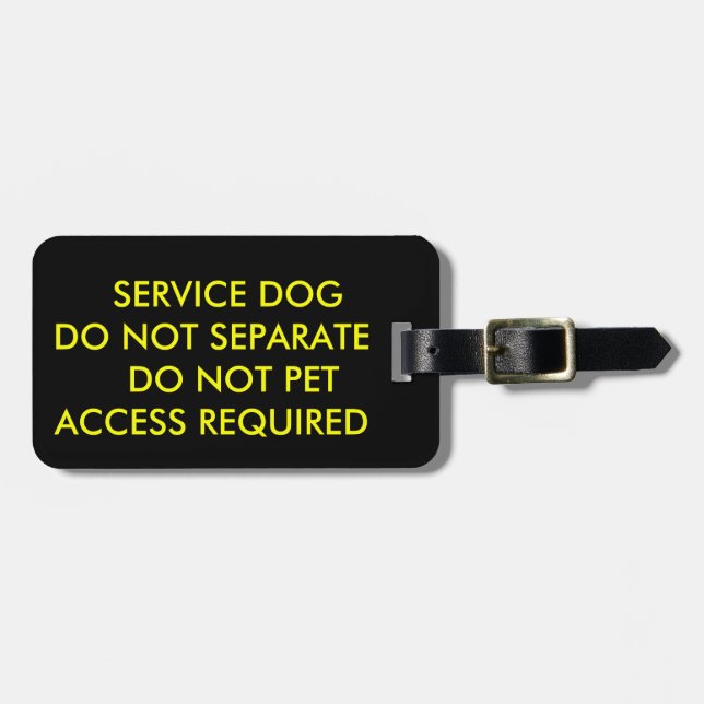 Étiquette À Bagage Entretenez l'étiquette d'identification de chien (Devant horizontal)