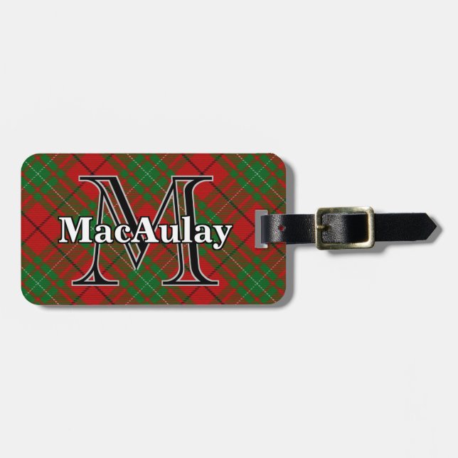 Étiquette À Bagage Epic Scotland Clan MacAulay Tartan (Devant horizontal)