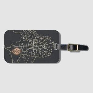 Étiquette À Bagage Épingle de carte de soccer minimaliste de NYC en l