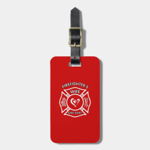 Étiquette À Bagage Épouse de sapeurs-pompiers