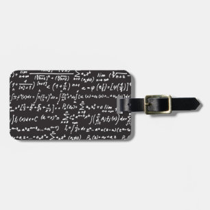 Étiquette À Bagage Équations de maths de tableau noir