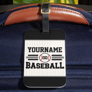 Étiquette À Bagage Équipe de joueurs de baseball rétro personnalisés 