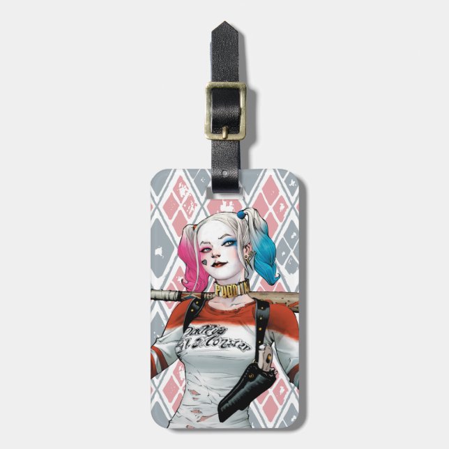 Étiquette À Bagage Équipe de suicide | Harley Quinn (Devant Vertical)