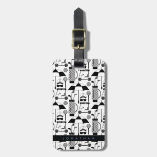 Étiquette À Bagage Équipements et accessoires de golf modernes Motif 