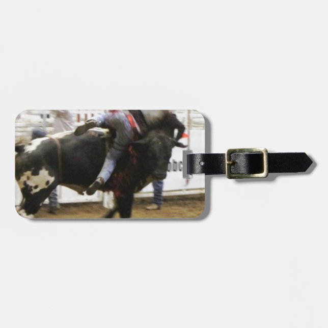 Étiquette À Bagage Équitation de Taureau (Devant horizontal)
