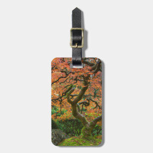 Étiquette À Bagage Érable aux jardins japonais en automne