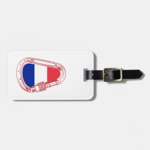 Étiquette À Bagage Escalade Drapeau France Carabiner