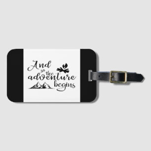 Étiquette À Bagage Et ainsi l'aventure commence