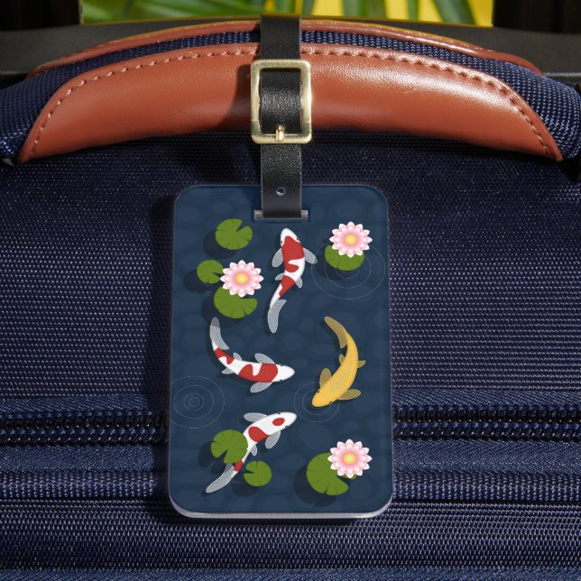 Étiquette À Bagage Étang japonais de poissons Koi (Insitu Rectoal 2)