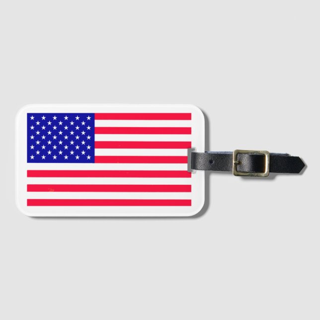 Étiquette À Bagage États-Unis Amérique drapeaux US étiquettes bagages (Devant Horizontal)