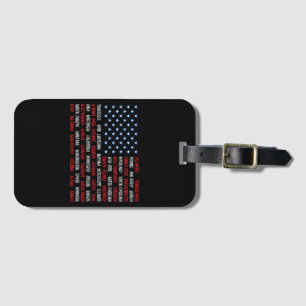 Étiquette À Bagage États-Unis Drapeau américain Tous les 50 noms d'Ét