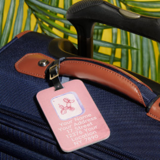 Étiquette À Bagage Etiqueta Para Maletas Cute Pink Balloon Dog Minima