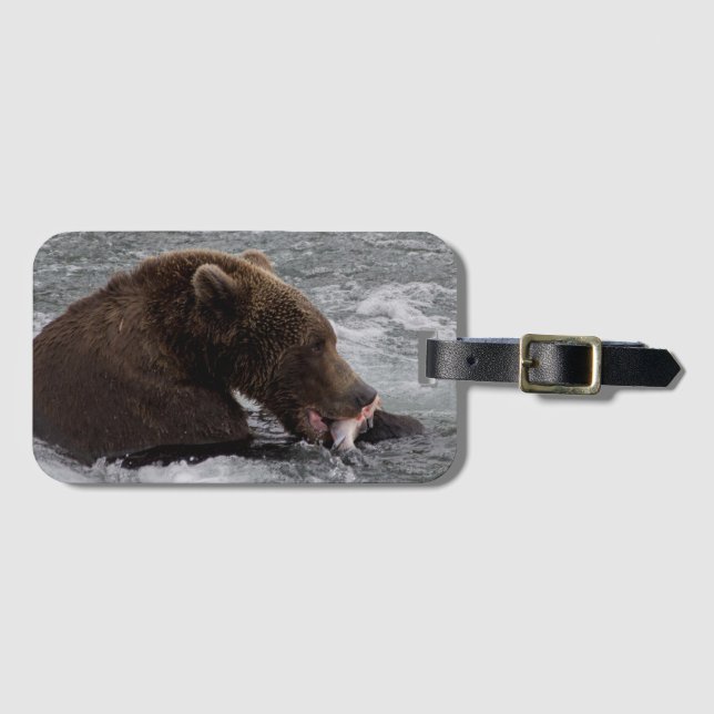 Étiquette À Bagage Étiquette 2 de bagage de Cubadult Fisherbear de (Devant Horizontal)