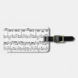 Étiquette À Bagage Étiquette blanche de bagage de musique de feuille