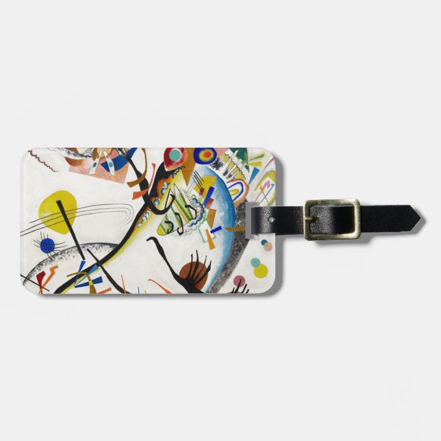 Étiquette À Bagage Étiquette bleue de bagage de segment de Kandinsky (Devant horizontal)