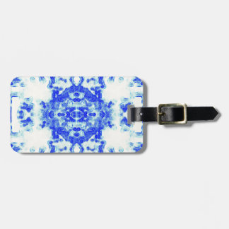 Étiquette À Bagage Étiquette bleue moderne de bagage de saule