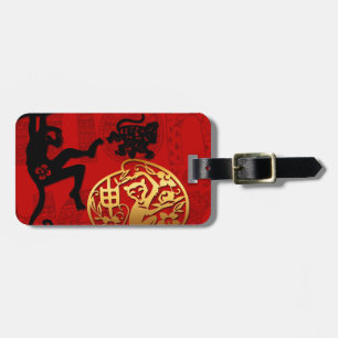 Étiquette À Bagage Étiquette chinoise de bagage d'anniversaire de