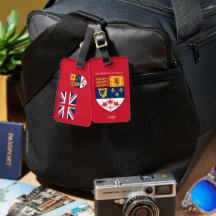 Étiquette de bagage 1957 Code des armoiries Red En