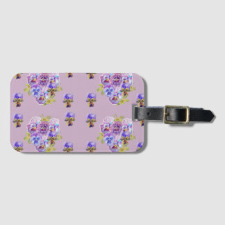 Étiquette À Bagage Étiquette de bagage à motif floral de violette pan