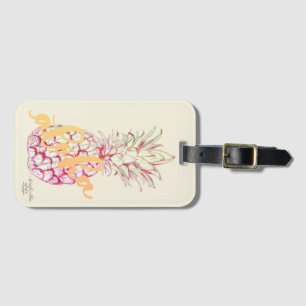 Étiquette À Bagage Étiquette de bagage Aloha Roseaux Ananas