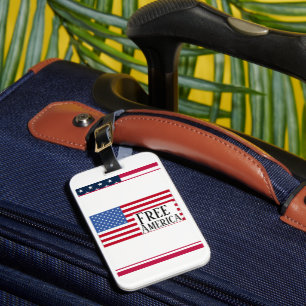 Étiquette À Bagage Étiquette de bagage America libre