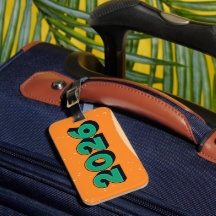 Étiquette de bagage année de voyage 2026