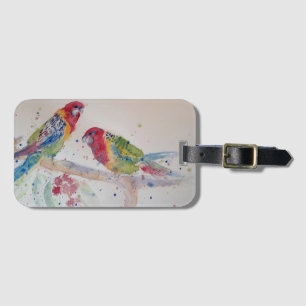 Étiquette À Bagage Étiquette de bagage Art aquarelle perroquet Rosell