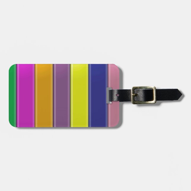 Étiquette À Bagage Étiquette de bagage avec le bracelet en cuir (Devant horizontal)