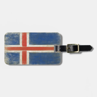 Étiquette À Bagage Étiquette de bagage avec le drapeau affligé