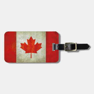 Étiquette À Bagage Étiquette de bagage avec le drapeau canadien