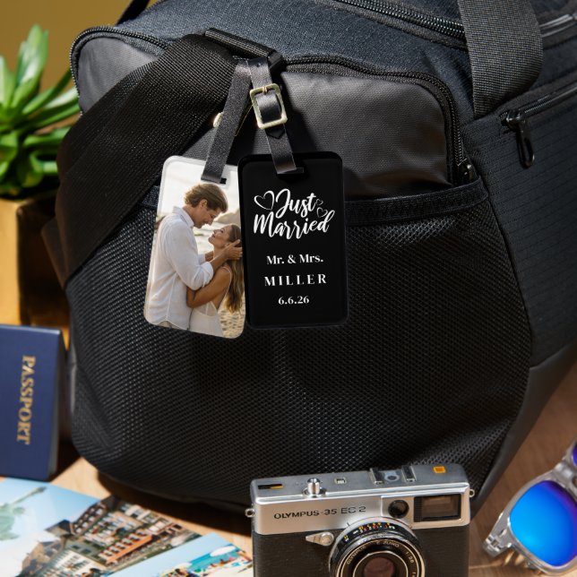 Étiquette À Bagage Étiquette de bagage avec photo personnalisée (Recto & Verso)