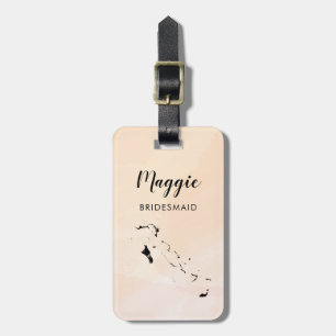 Étiquette À Bagage Étiquette de bagage carte des Bahamas, mariage