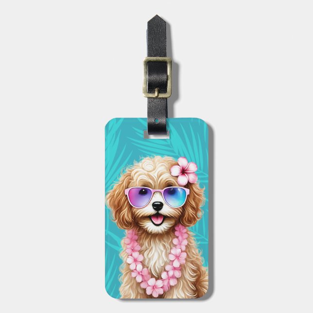 Étiquette À Bagage Étiquette de bagage Cavapoo (Devant Vertical)