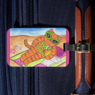 Étiquette À Bagage Étiquette de bagage Chat Bikini