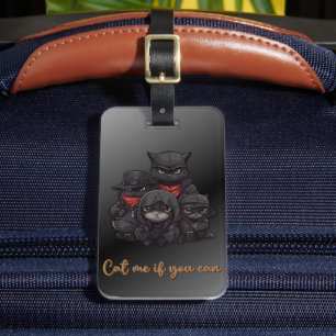 Étiquette À Bagage Étiquette de bagage Chat Gangster   Chatte-moi si 