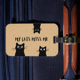 Étiquette À Bagage Étiquette de bagage Chat Noir