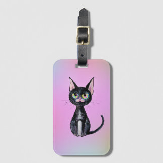 Étiquette À Bagage Étiquette de bagage Chat Noir