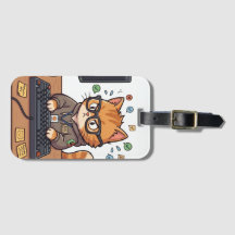 Étiquette de bagage Chat Royal