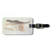 Étiquette de bagage Chat Tigré