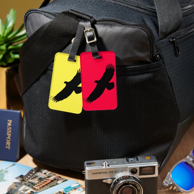 Étiquette À Bagage Étiquette de bagage couleur personnalisée avec aig (Recto & Verso)
