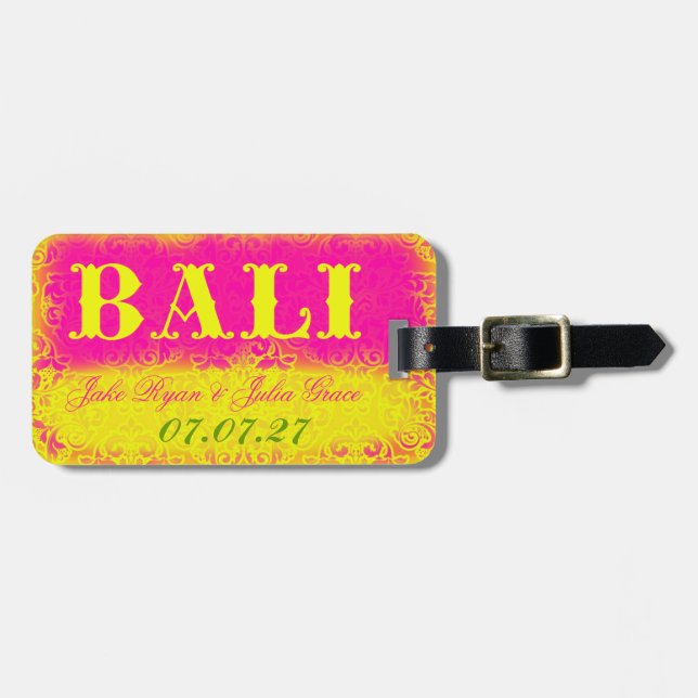Étiquette À Bagage Étiquette de bagage de BALI (Devant horizontal)