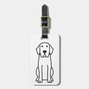 Étiquette À Bagage Étiquette de bagage de bande dessinée de chien de