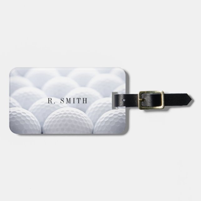 Étiquette À Bagage Étiquette de bagage de boules de golf (Devant horizontal)