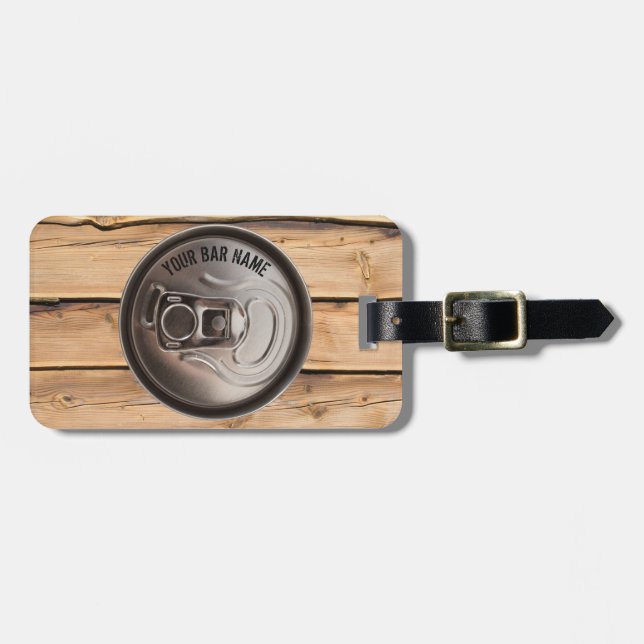 Étiquette À Bagage Étiquette de bagage de canette de bière de (Devant horizontal)