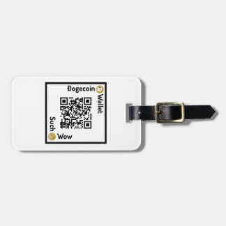 Étiquette À Bagage Étiquette de bagage de carré de code du