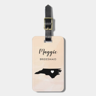 Étiquette À Bagage Étiquette de bagage de carte de la Caroline du